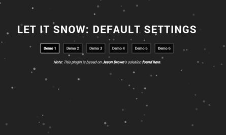 Let It Snow : de la neige sur votre site internet