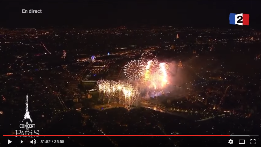 Revivez ou Découvrez le feu d&rsquo;artifice du 14 juillet 2016