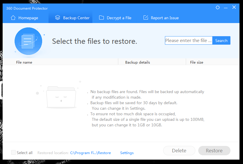 360 Document Protector : sauvegarder automatiquement vos documents ...