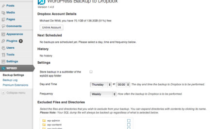Download WordPress Backup to Dropbox