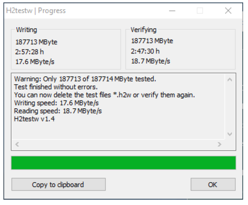 H2testW : l&rsquo;outil pour tester vos clés USB