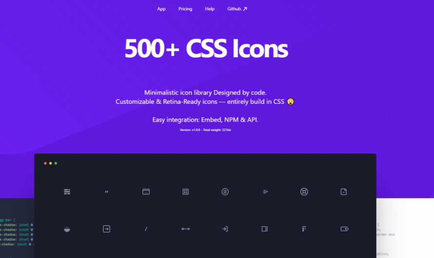Une bibliothèque de plus de 500 icônes en CSS !