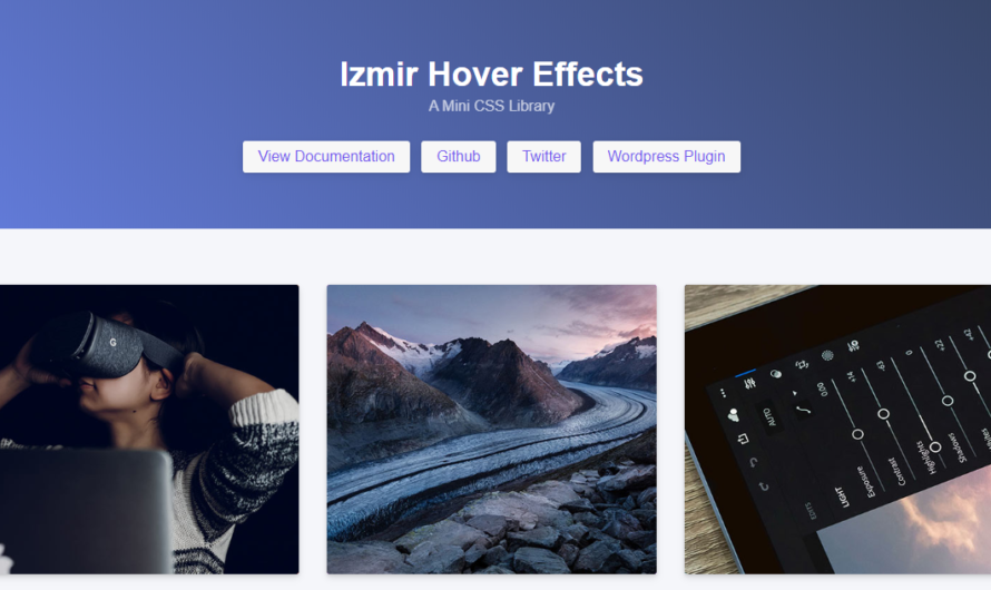 Izmir : une librairie d’effets CSS