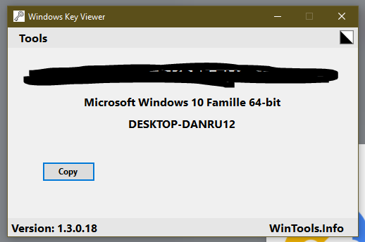 Comment afficher votre clé Windows 10 ?