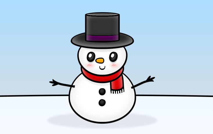 Un bonhomme de neige en CSS