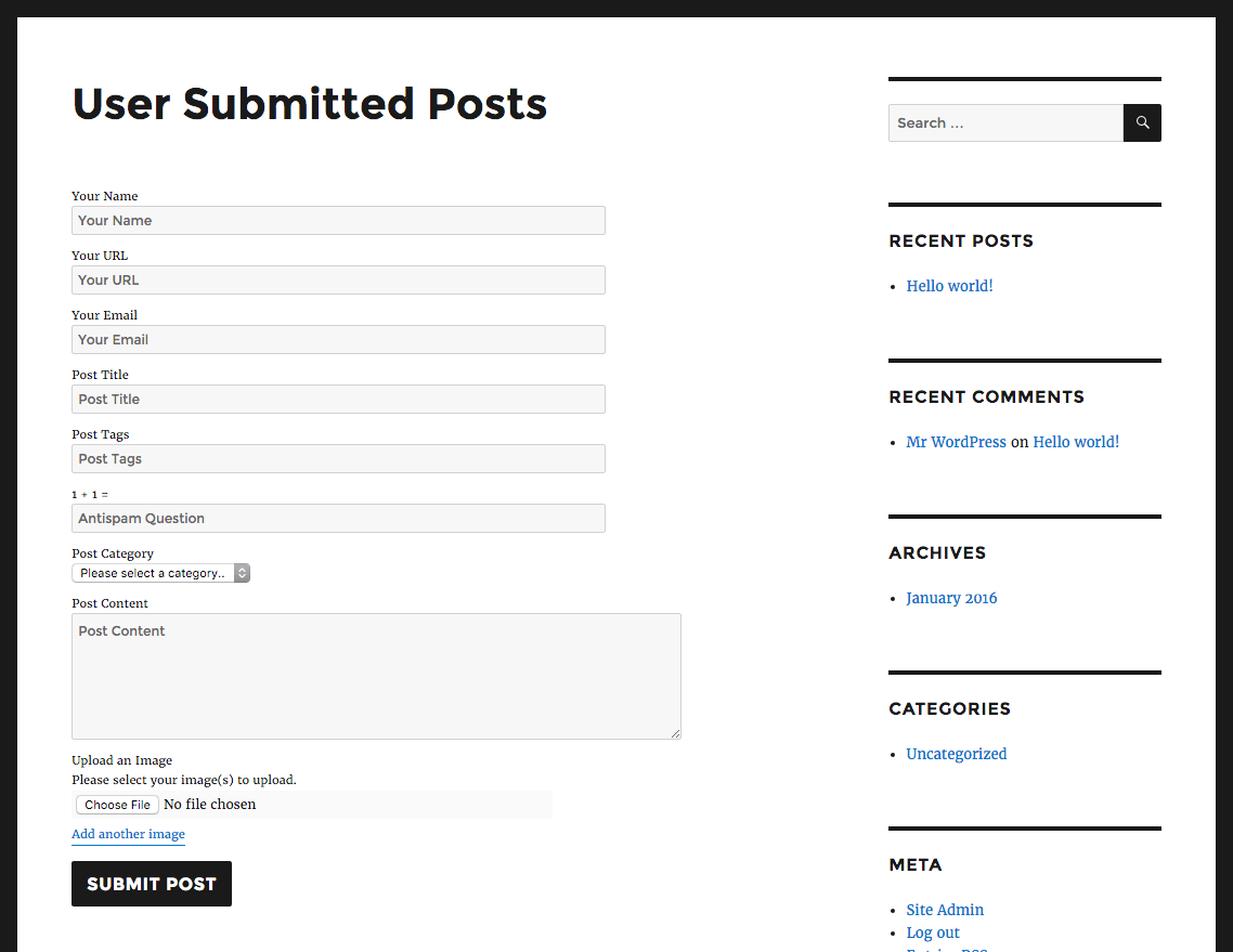 User Submitted Posts : proposez à vos lecteurs de publier sur votre ...