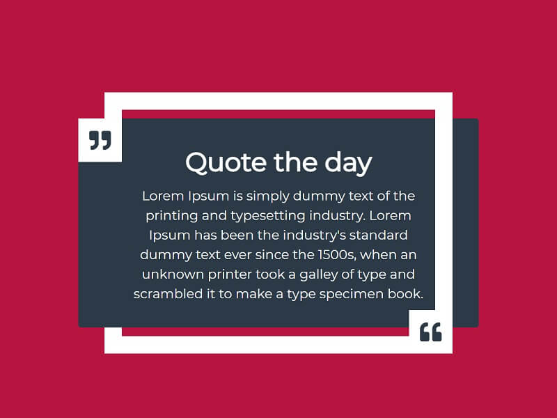 CSS Quote Box Hover Effects