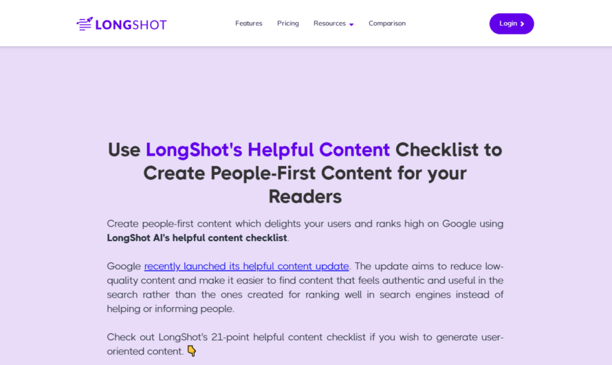 LongShot : un outil d’aide à la rédaction SEO freemium