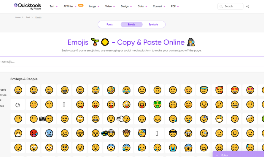 Quicktools Emojis : une bibliothèque d’émojis