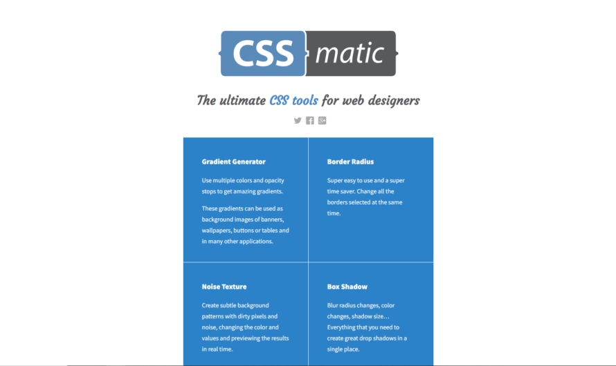3 générateurs CSS multitâches