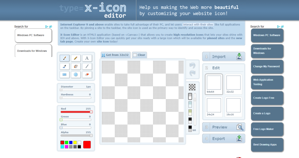 X-icon editor