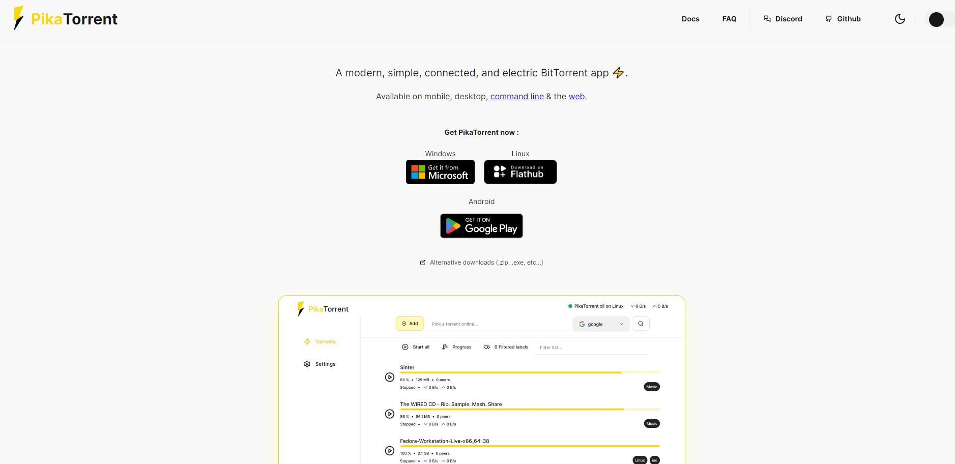 PikaTorrent un client torrent open source et gratuit - Labo JNG WEB