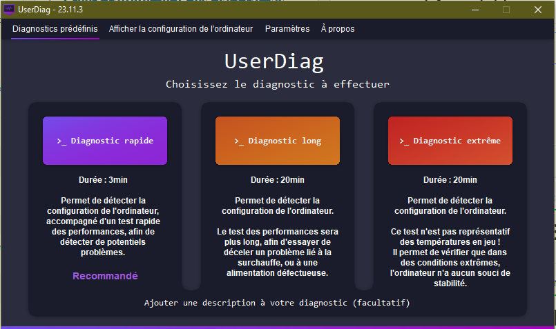 UserDiag : l’outil pour contrôler votre PC