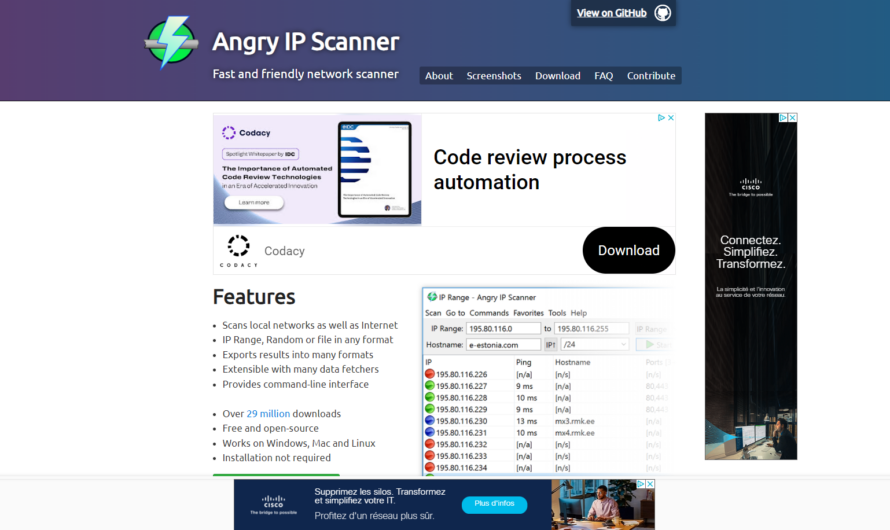 Angry IP Scanner : vérifier la sécurité d’un réseau
