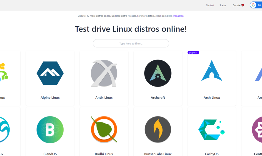 Distrosea : tester les distributions Linux en ligne !