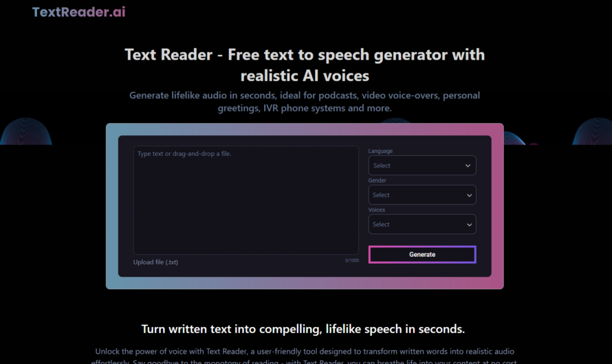Convertir du texte en audio MP3 gratuitement avec Text Reader