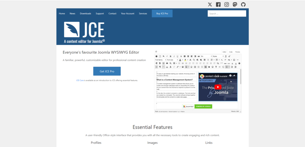 JCE EDITOR