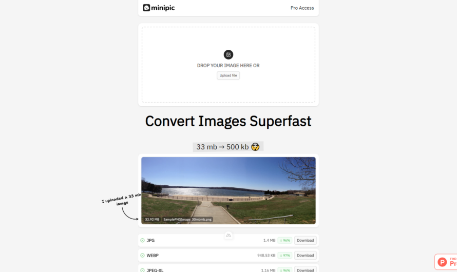 Minipic : un outil de compression et de conversion d’images !