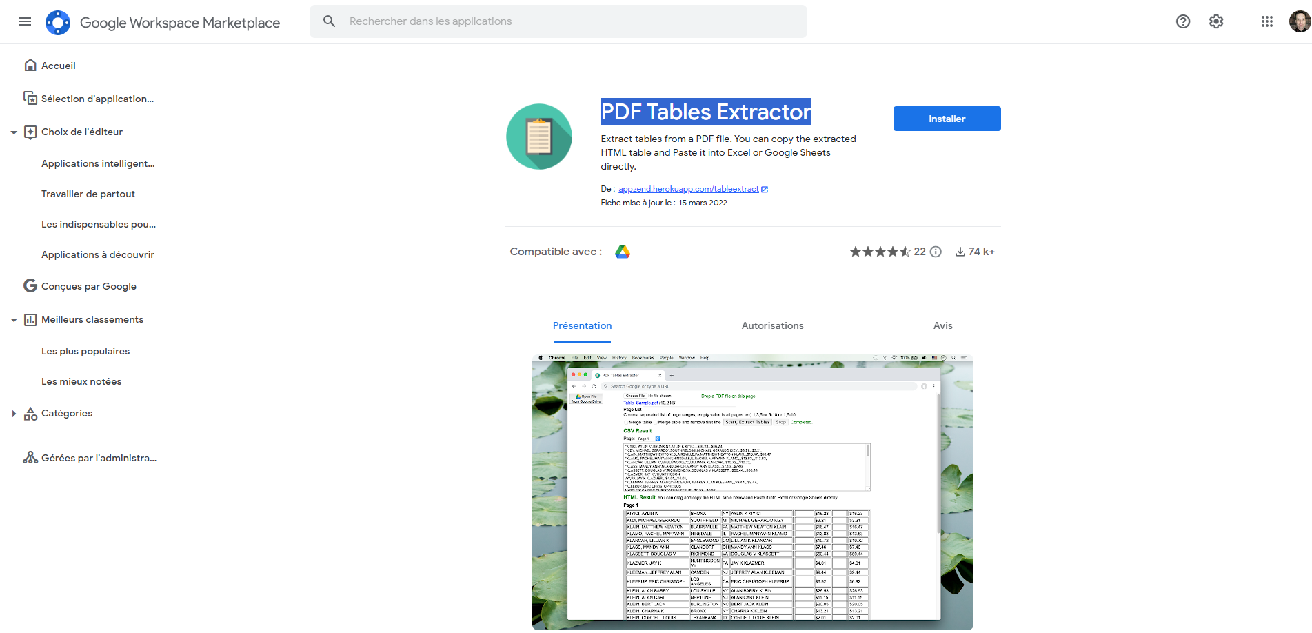 Extraire un tableau PDF dans Excel avec PDF Tables Extractor - Labo JNG WEB