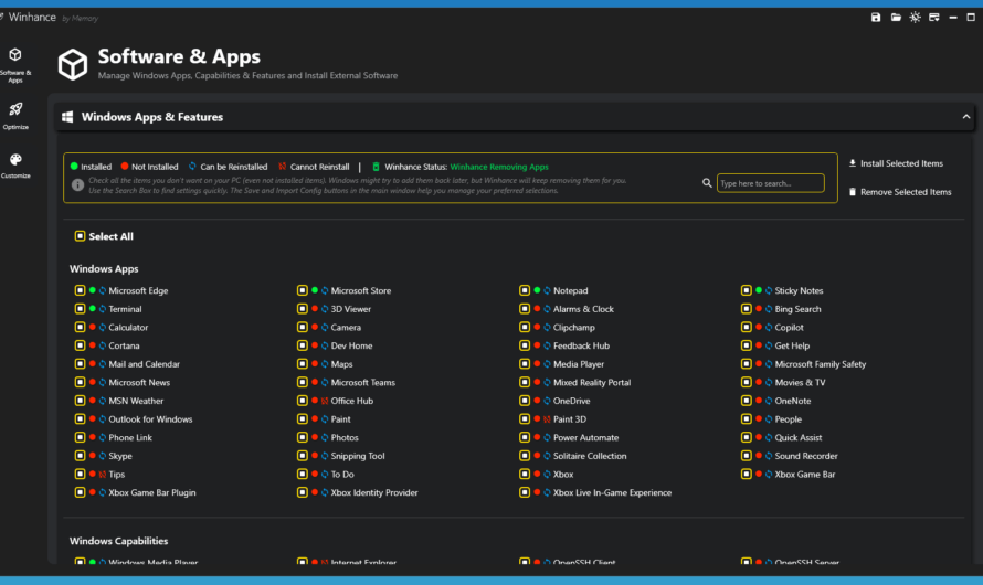 ⚙️ Winhance : Optimisation système avancée pour utilisateurs Windows exigeants
