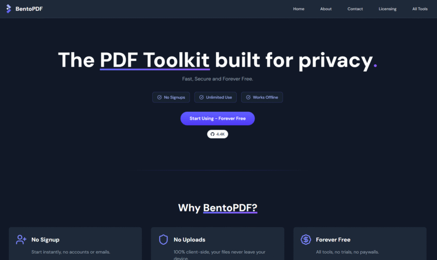 BentoPDF : une boîte à outils PDF gratuite qui fonctionne entièrement en local