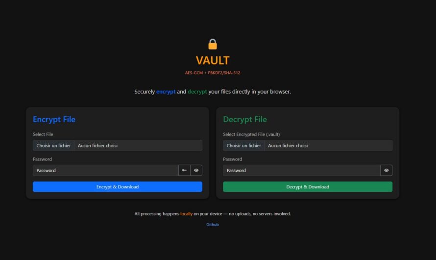 Guide pratique : Chiffrer et déchiffrer vos fichiers avec VAULT