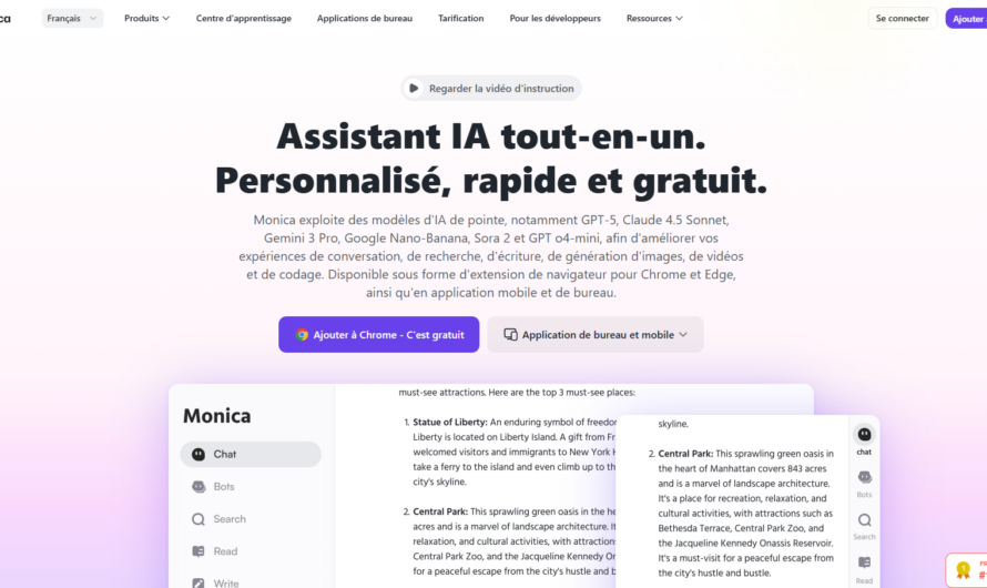 Monica : l’extension qui met ChatGPT, Claude et Gemini directement dans votre navigateur
