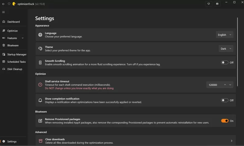 optimizerDuck : le logiciel open source pour optimiser et nettoyer Windows