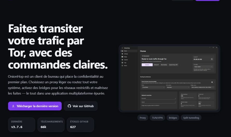 OnionHop : le client Tor qui protège tout votre ordinateur