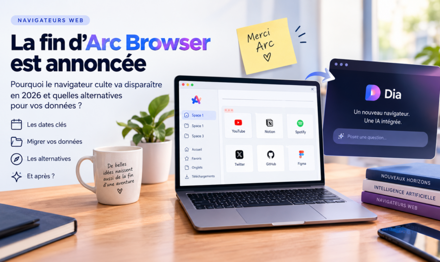 La fin d&rsquo;Arc Browser est annoncée : pourquoi le navigateur culte va disparaître en 2026